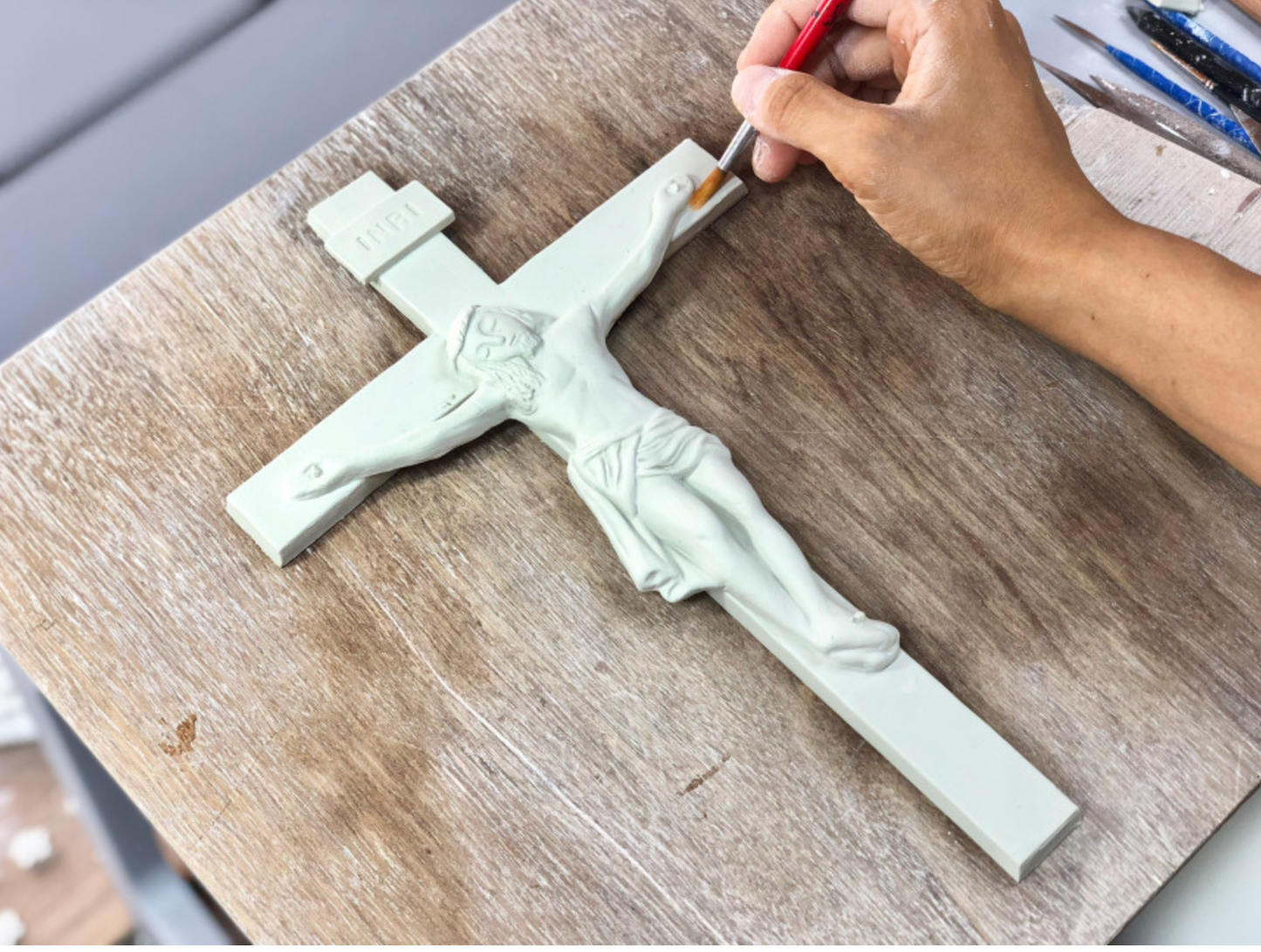 Universe Ceramic Jesus Cross Wall Hanging