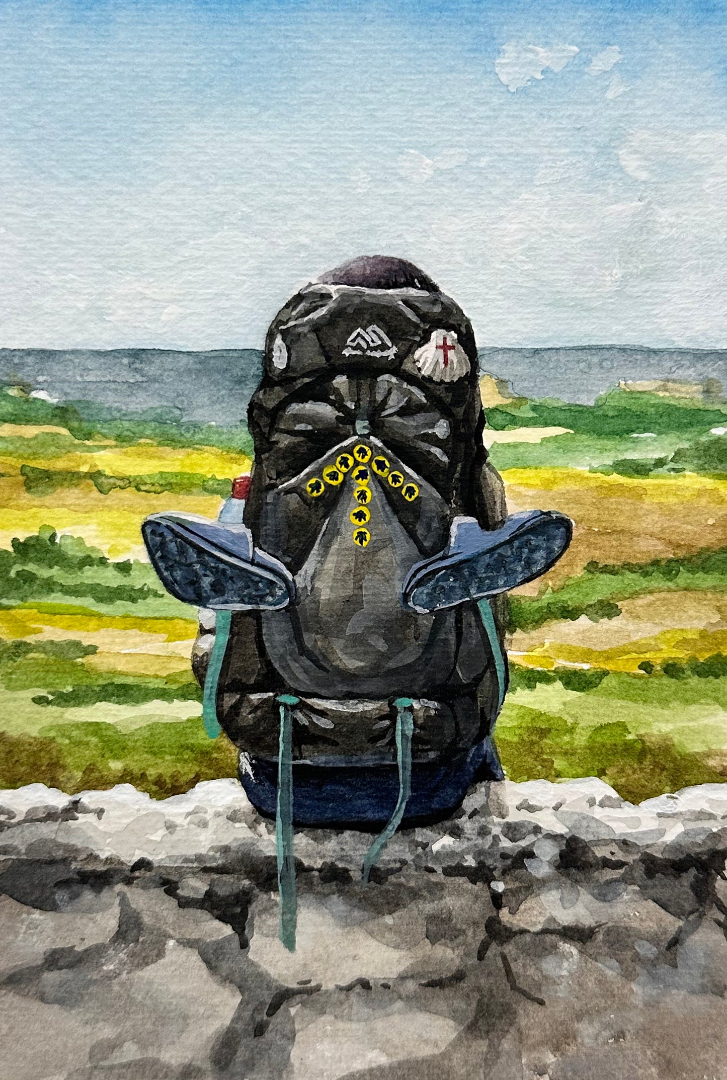 Painting of Camino de Santiago - On the hill 24 #7