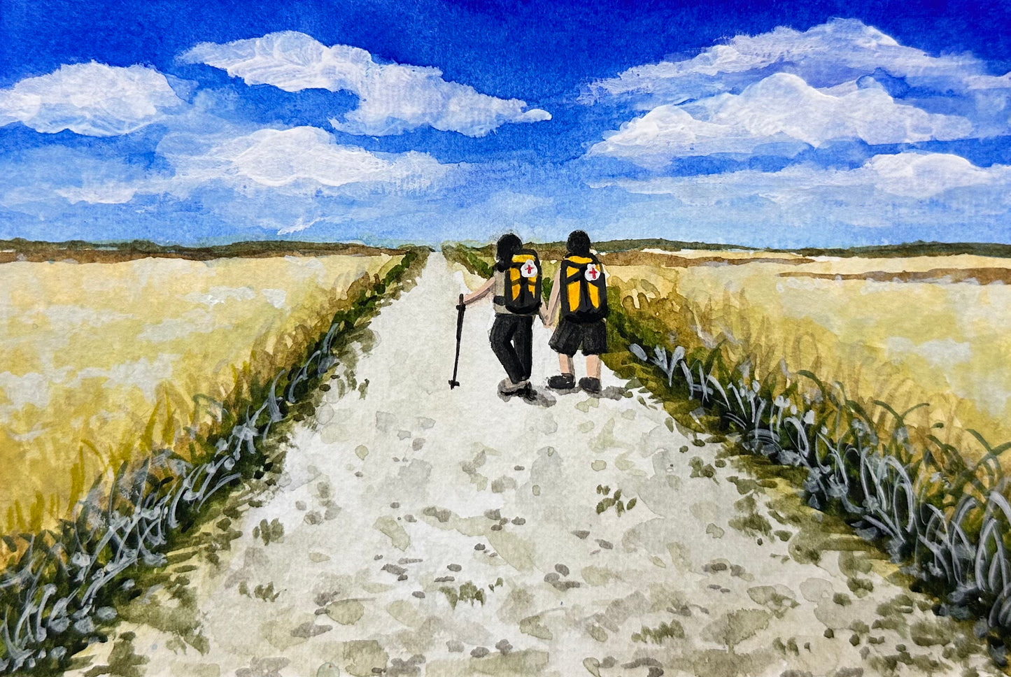 Painting of Camino de Santiago - Walk together 24 #12