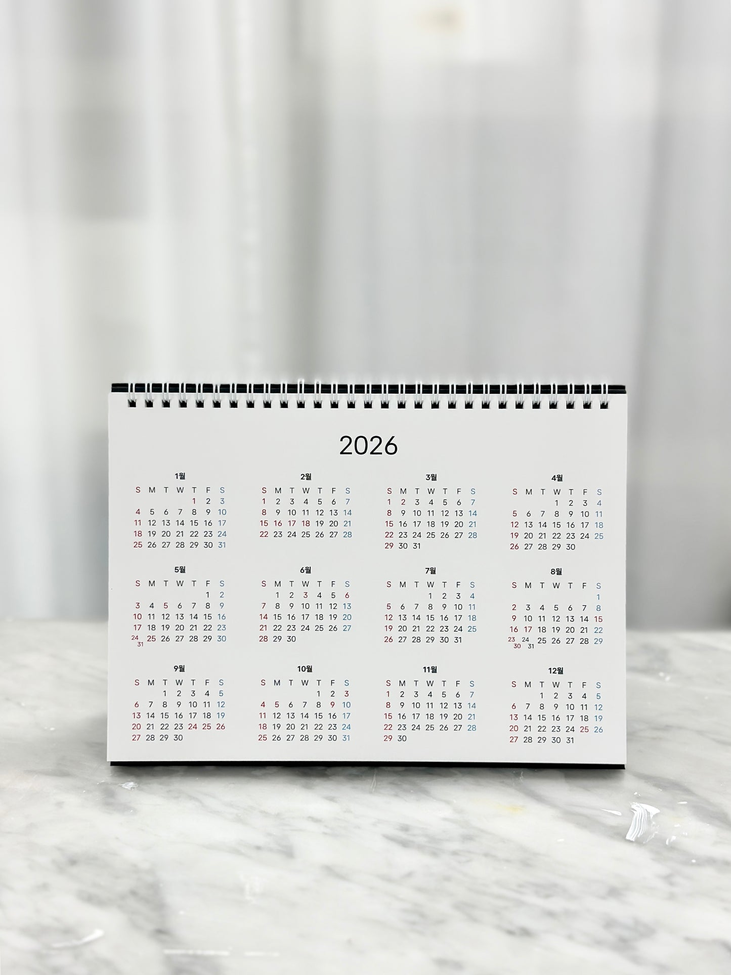 2026 Calendar _ Dohwa Kim